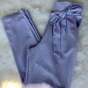 Lilac Crocodile Ankle Pants